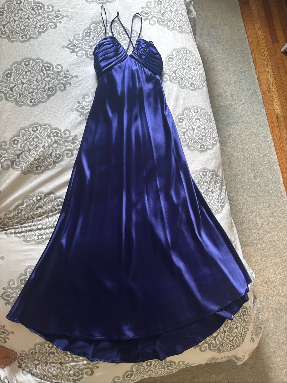 A.B.S. Collection Royal Blue Spaghetti-Strap Full Length Formal Dress Size 2